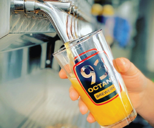 A 93 Octane pint being poured from the tap