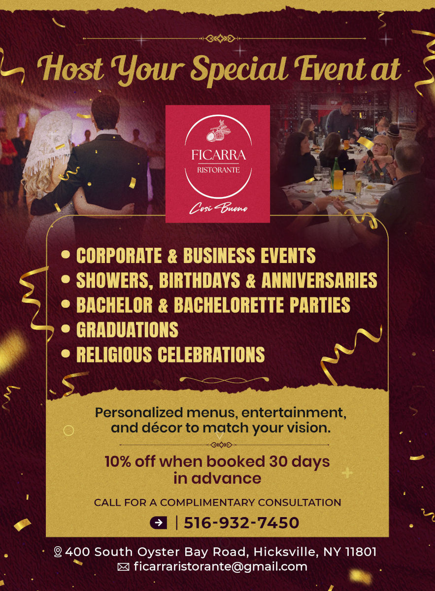 Host your Special Event at Ficcara