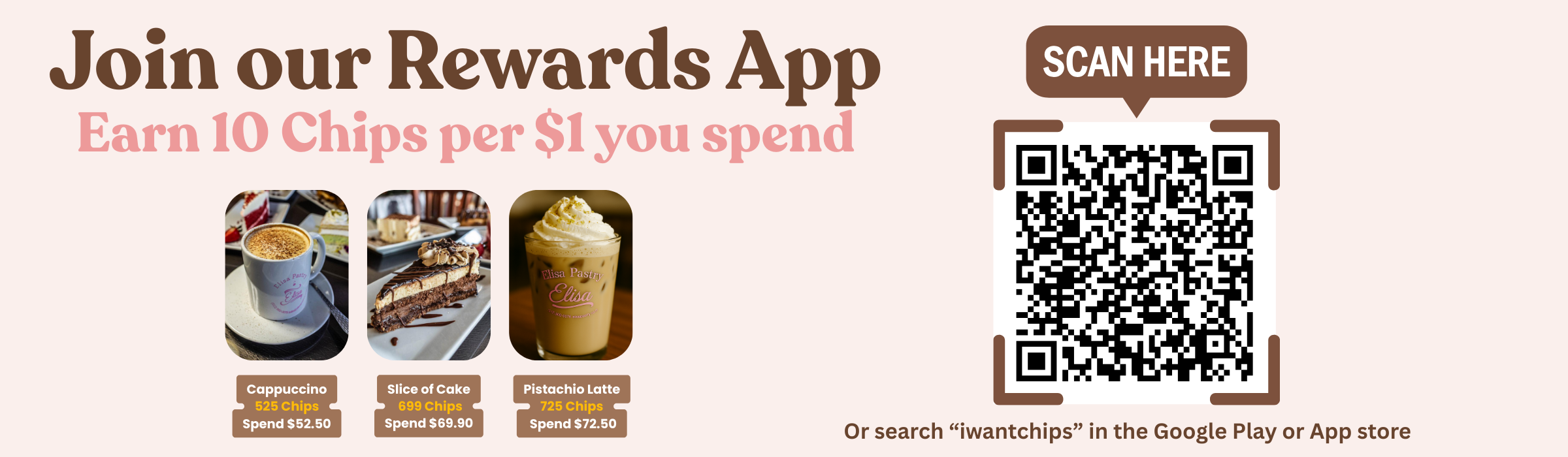 Join our Rewards App QR code