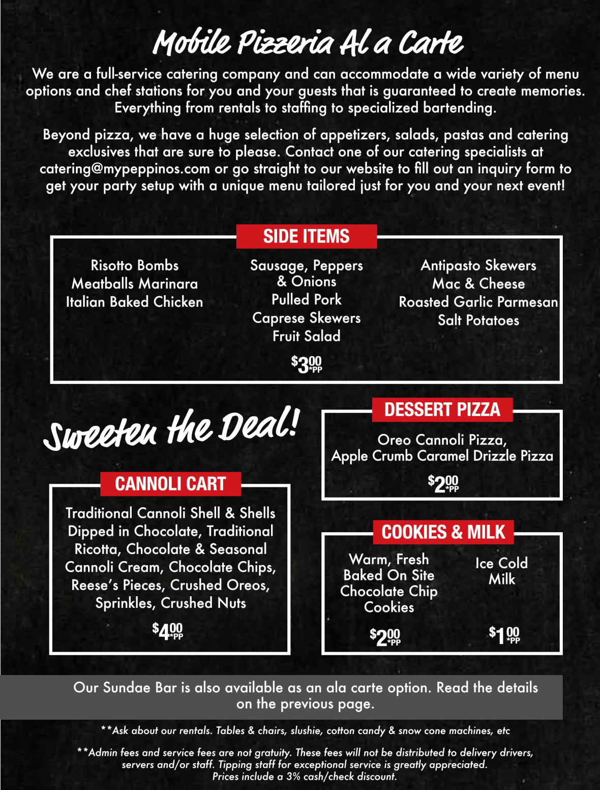 mobile pizzeria a la carte