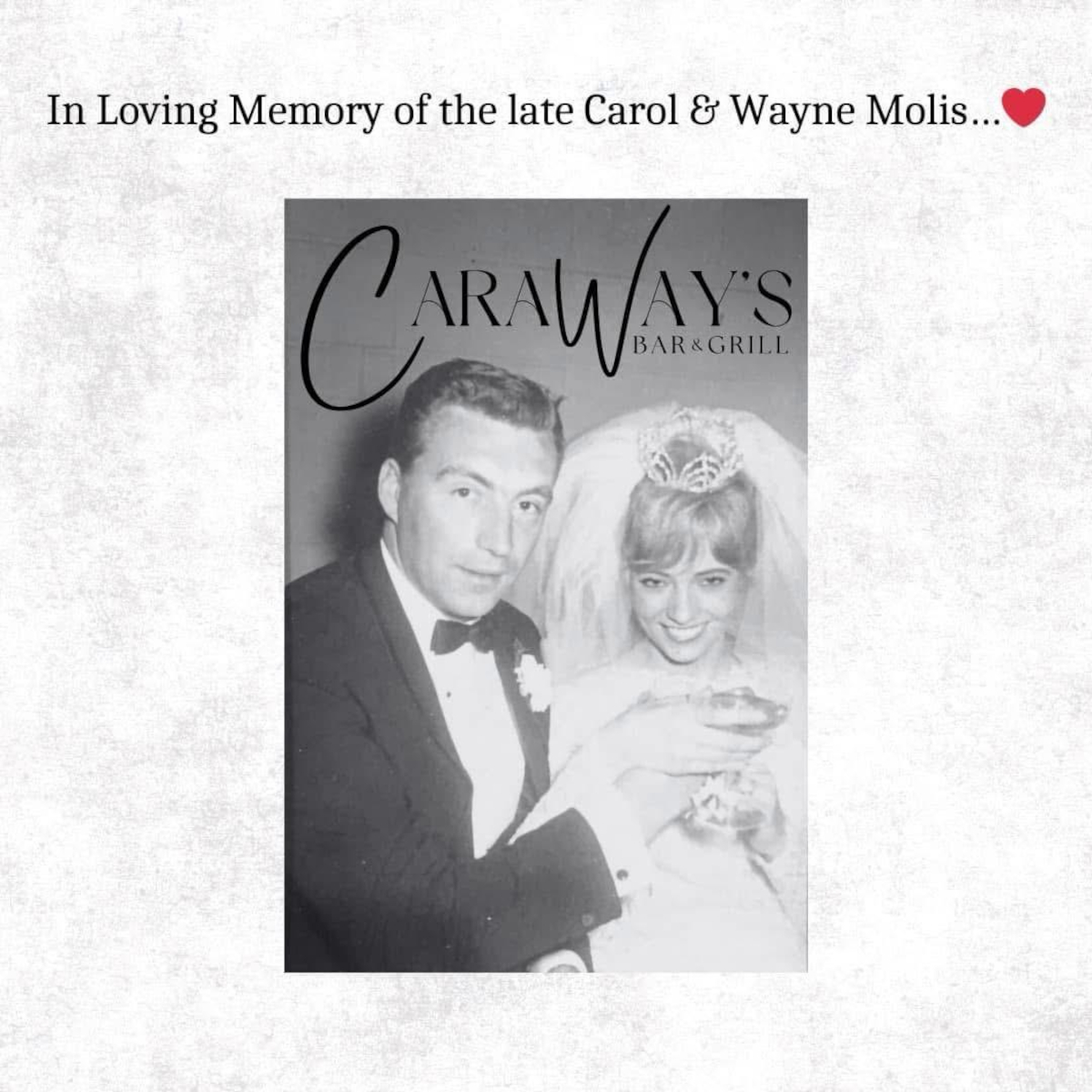 In loving memory of the late Carol & Wayne Molis.