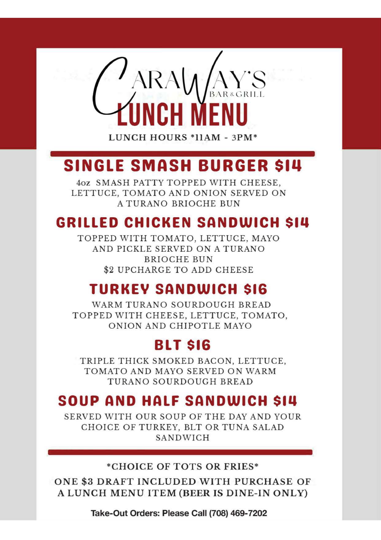 Lunch Menu 1