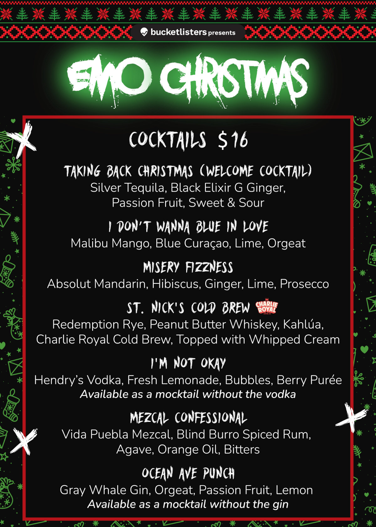 emo christmas menu