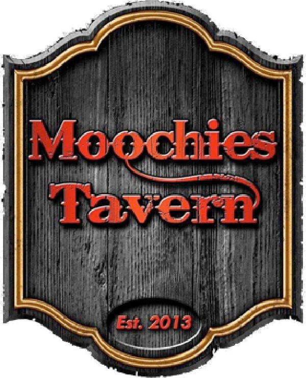 Moochies Tavern logo scroll