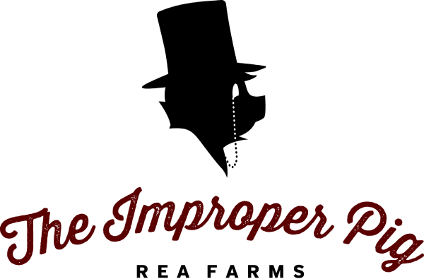 The Improper Pig - Rea Farms logo scroll