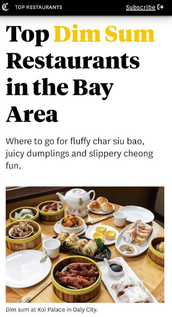 Article Top Dim Sum Restaurants in the Bay Area