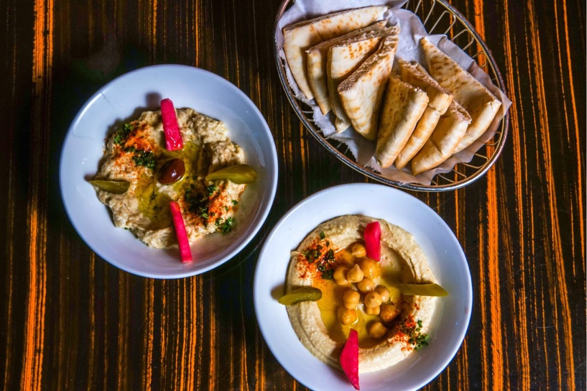 Baba Ghanouj and Hummus