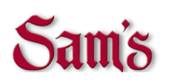 Sam's Food & Spirits logo top - Homepage