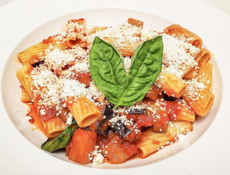 Rigatoni alla Norma at Mangia e Bevi
