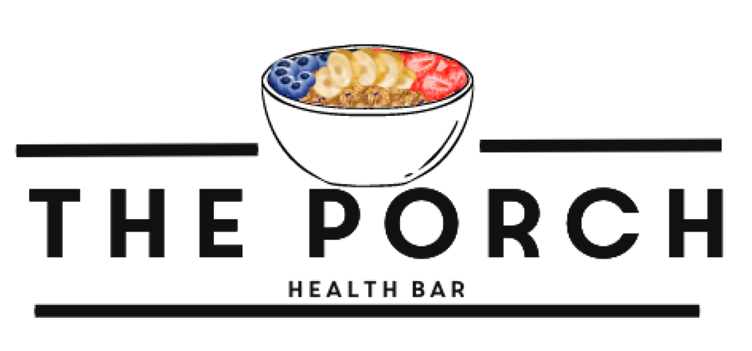 The Porch Kombucha, tea + acai logo top - Homepage