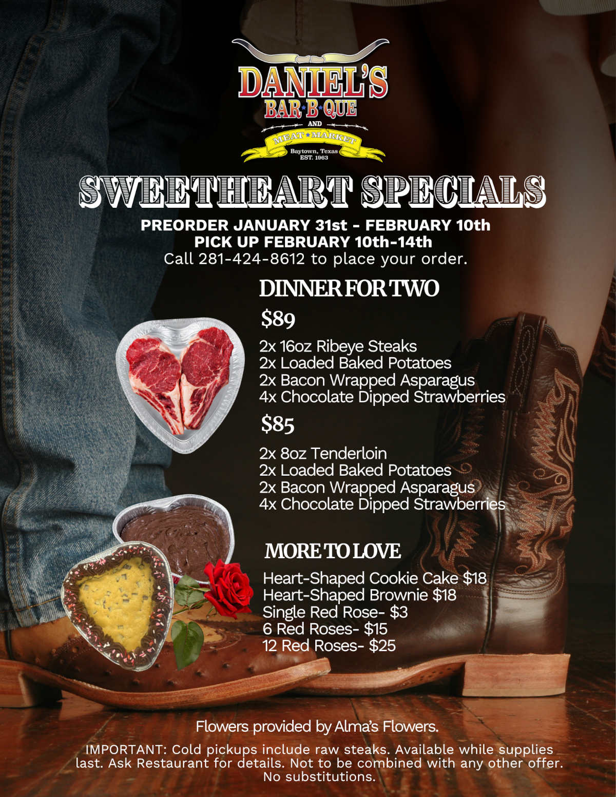 Sweetheart Specials flyer