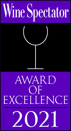 wine spectator - award of excellence - 2021