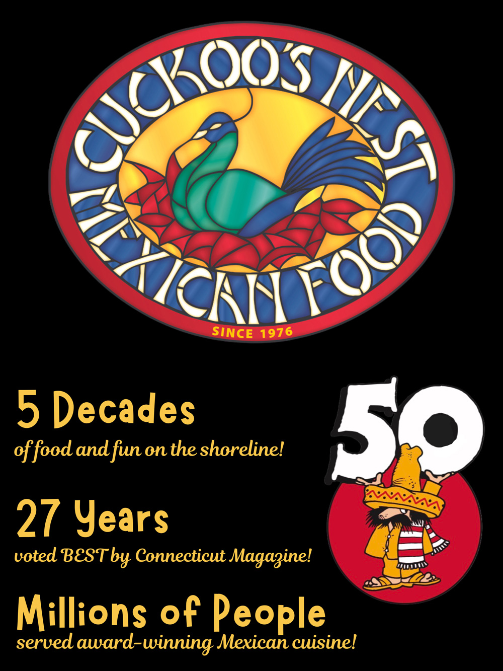 Cuckoo’s Nest voted best by Conectticut Magazine for 27 years .