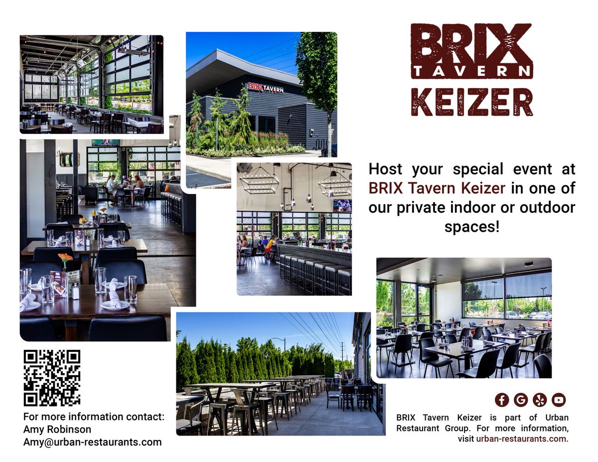 Host your special event at BRIX Tavern Keizer in one of our private indoor or outdoor spaces!