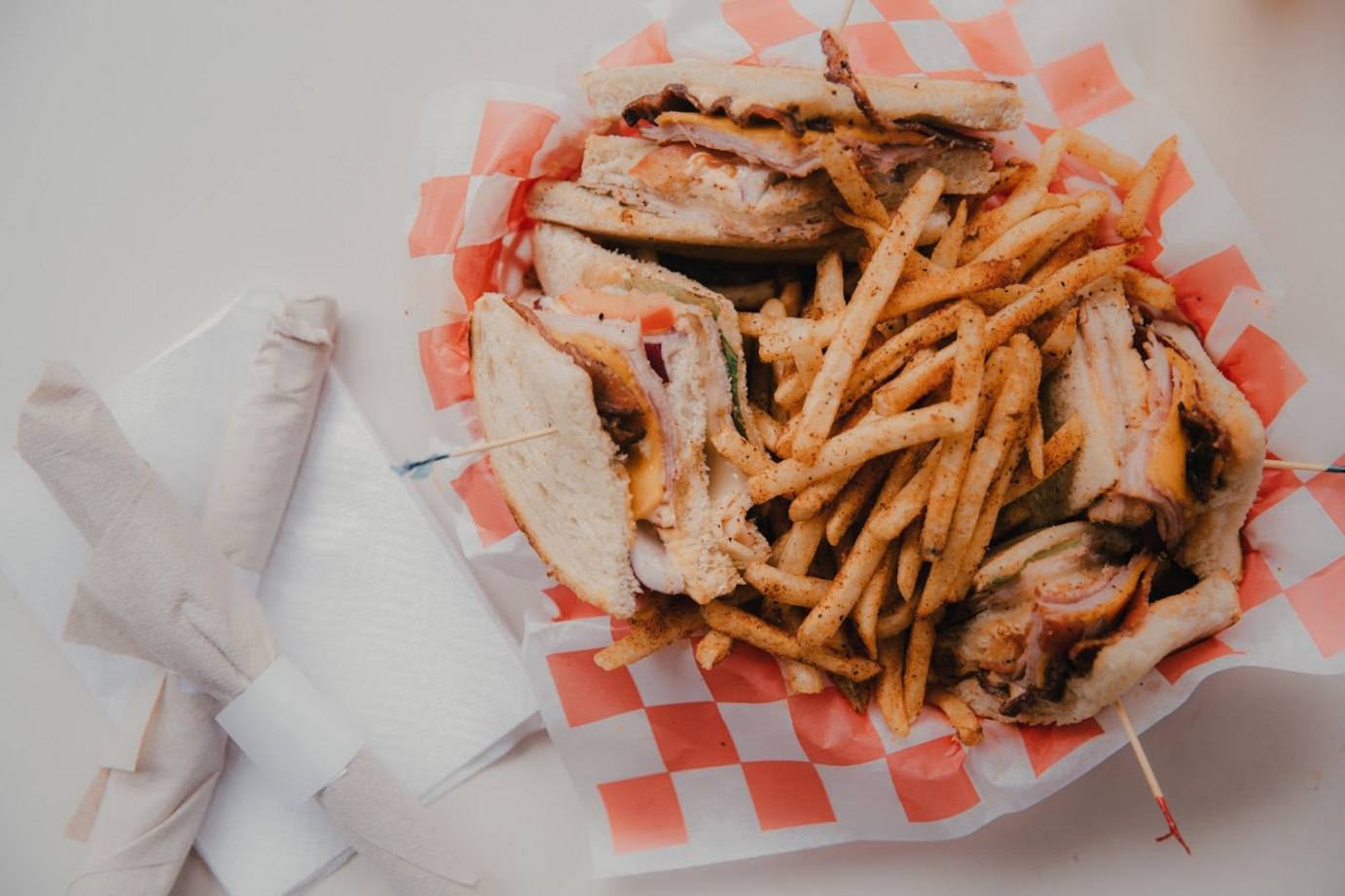 Sandwiches and fries