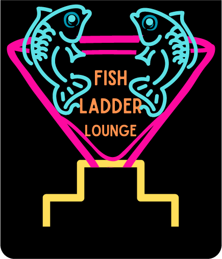 Fish Ladder Lounge logo scroll