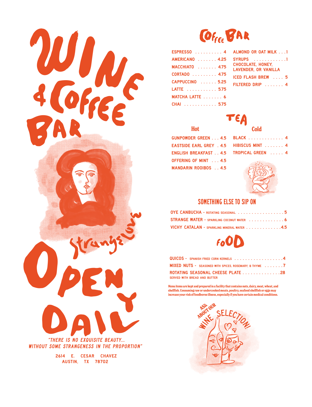 Cafe Menu