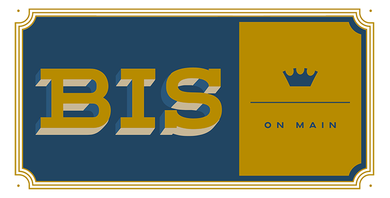 Bis on Main logo scroll