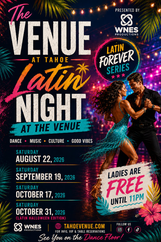 Latin Night at the Venue, August 22, September 19, October 17, October 31