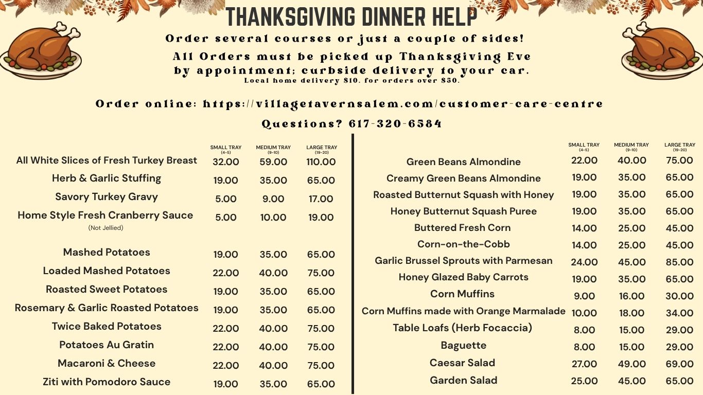 Thanksgiving Dinner Help
