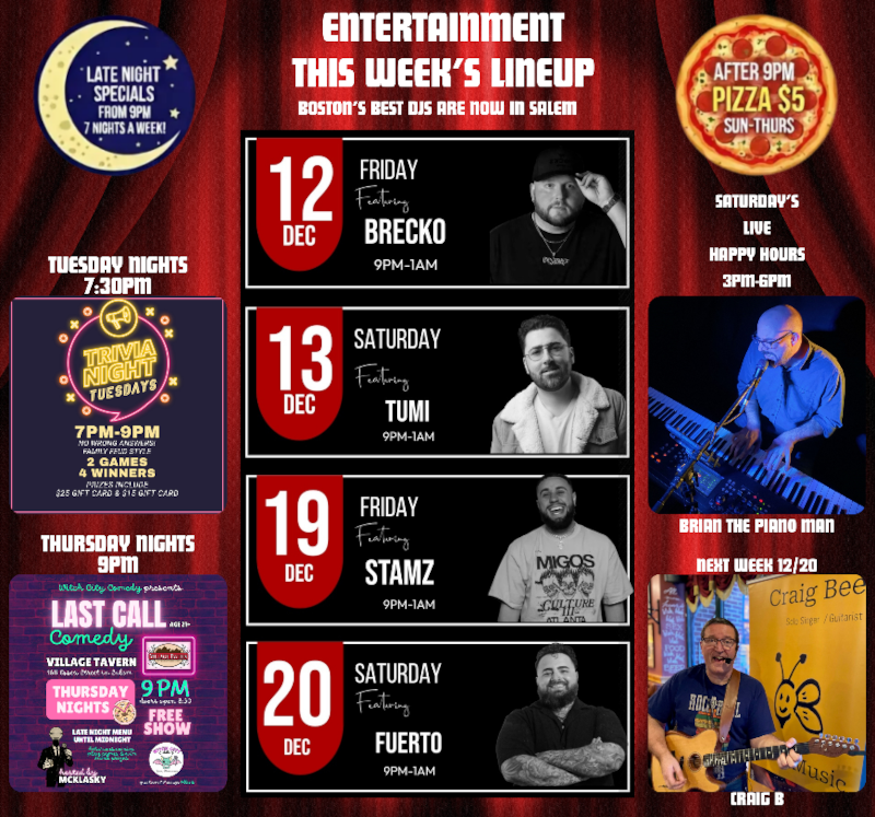 entertainment this week's lineup