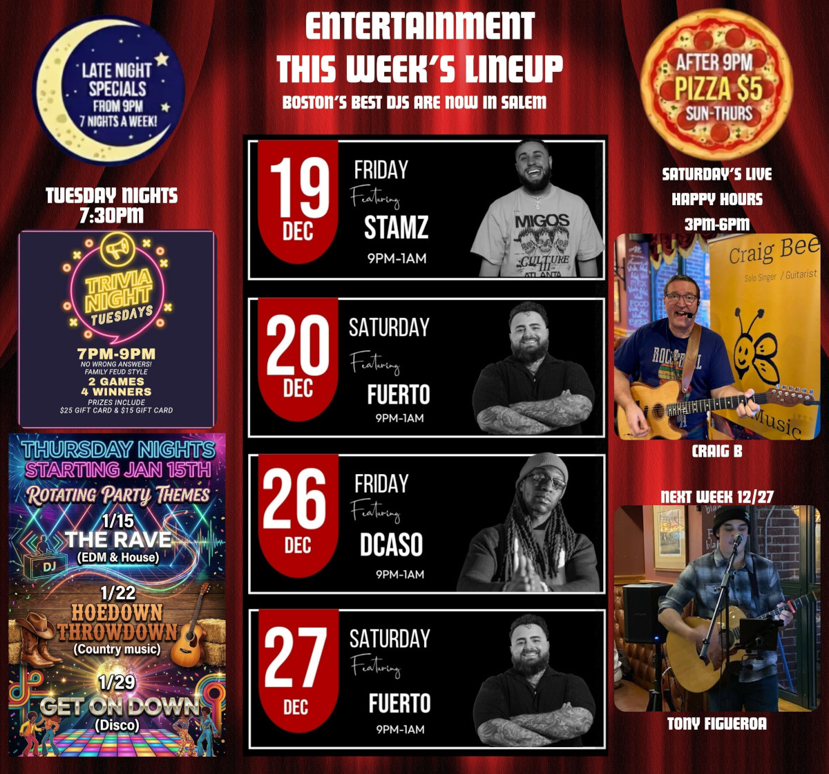 entertainment this week's lineup