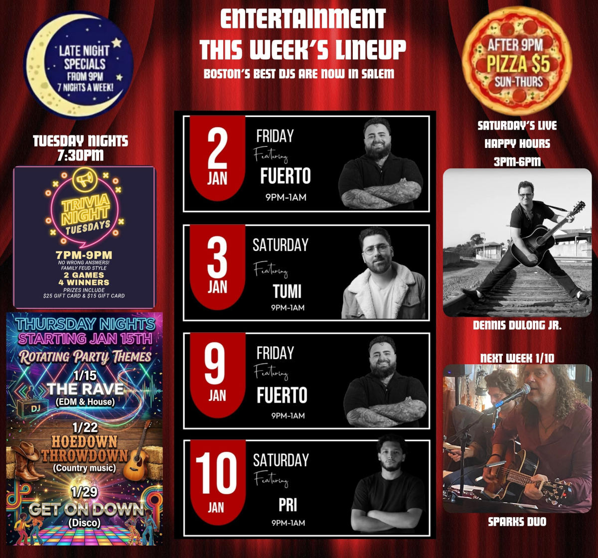 entertainment this week's lineup