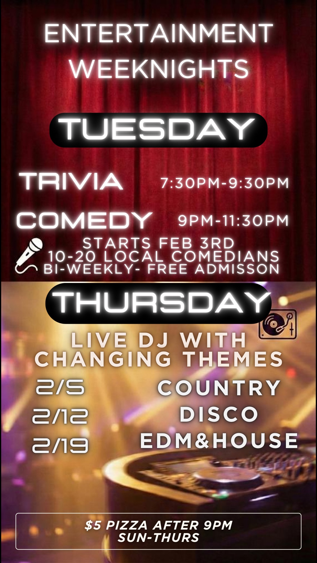 entertainment weekdays lineup - Tuesday