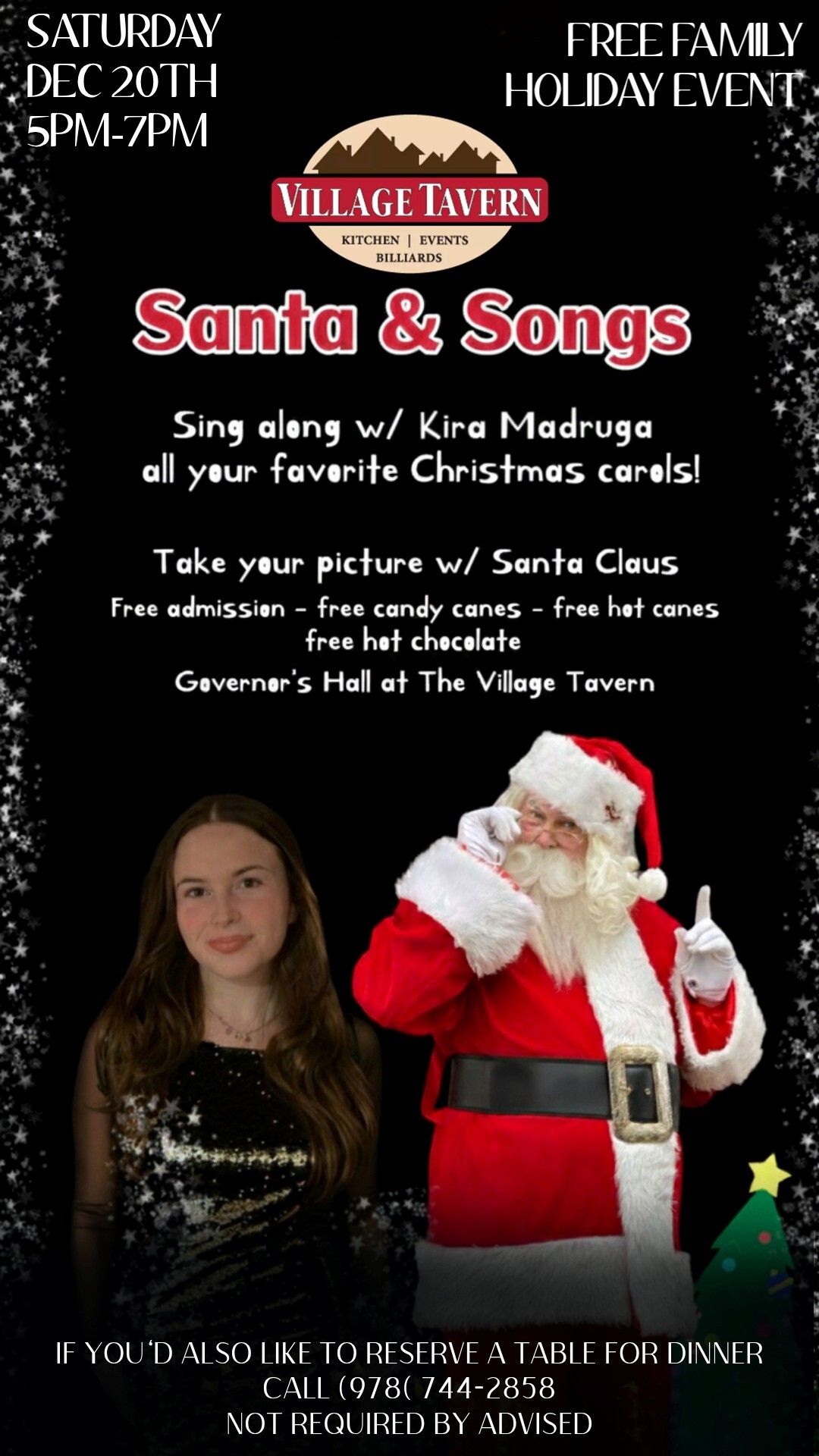 saturday dec 20th 5pm -7pm free family holiday event