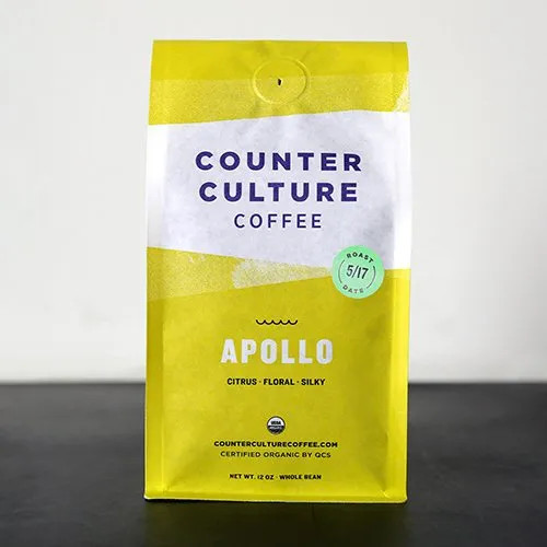 A bag of a 'Apollo' coffee