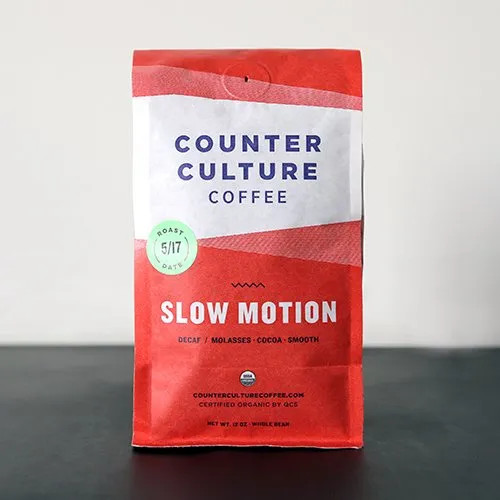 A bag of a 'Slow motion' coffee