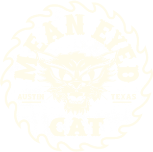 Mean eyed cat logo