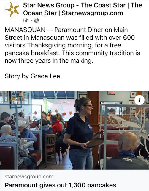 Star news group, paramount diner on main street was filled with over 600 visitors