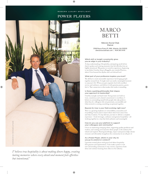 Men of Influence | Power Players - Marko Betti
