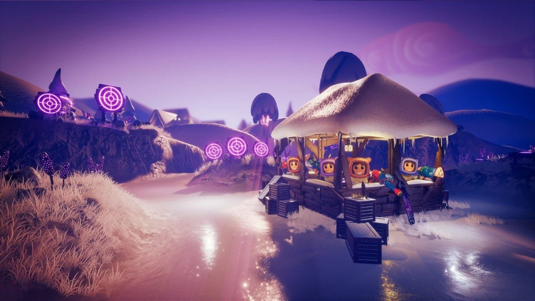 A graphic from the inside of a VR game