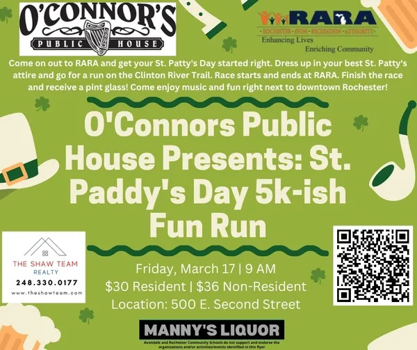 A St. Patty's Day event flyer