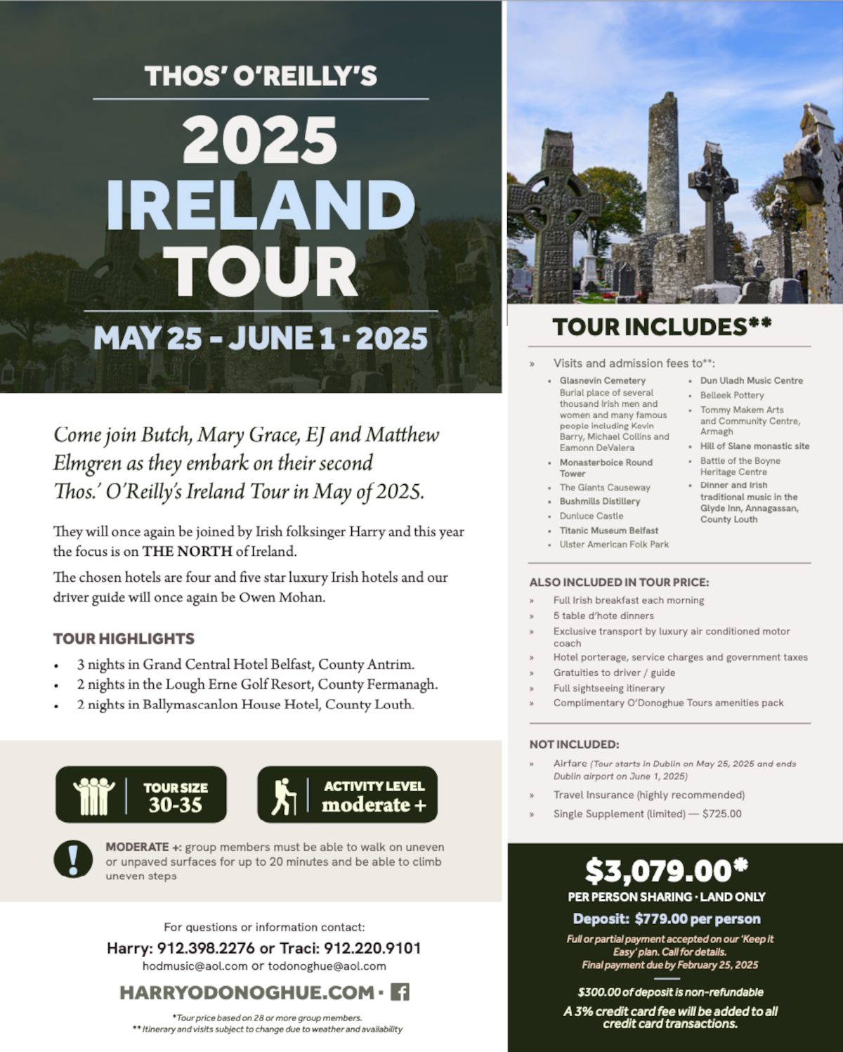 2025 Ireland tour.

