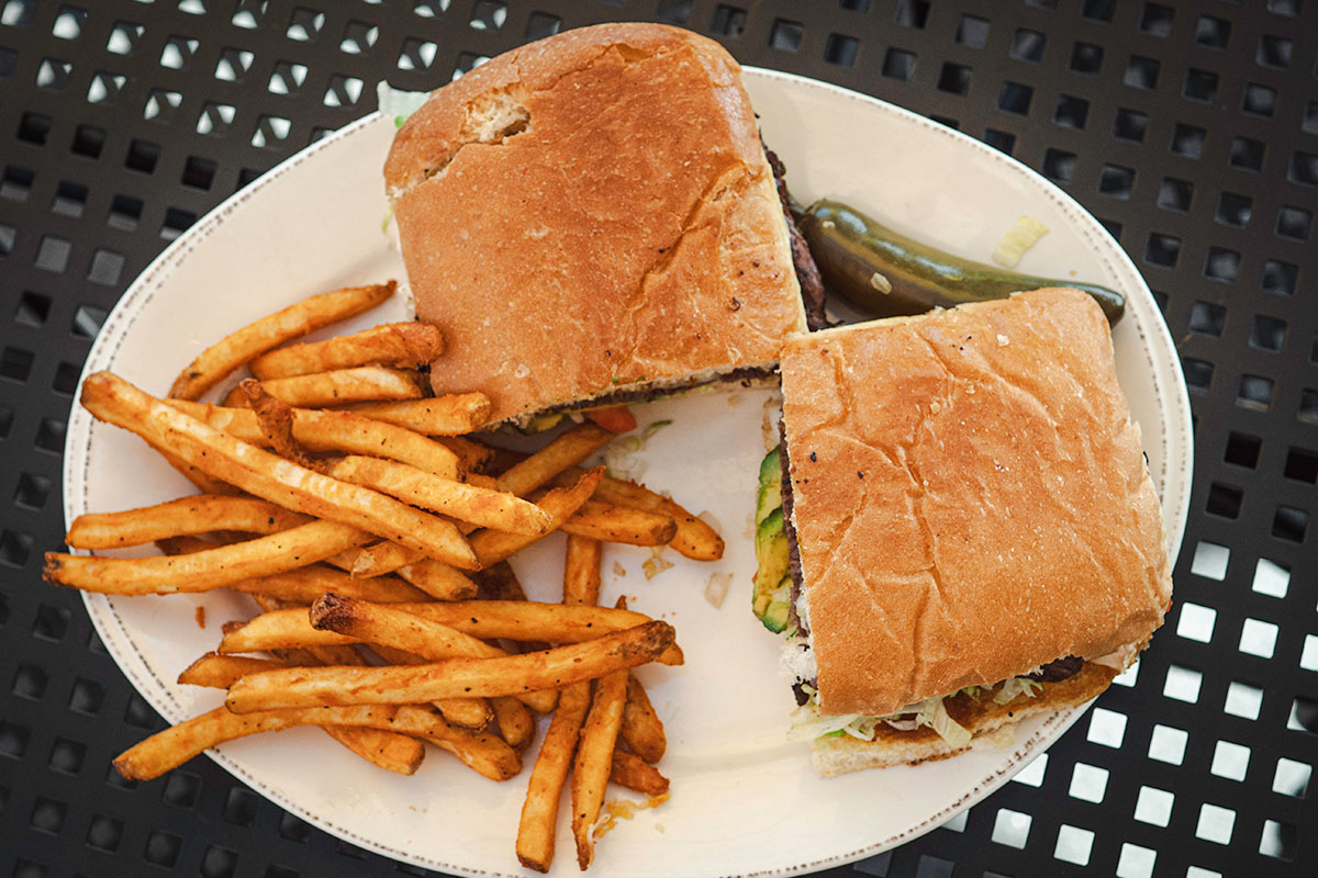 Torta served with fries