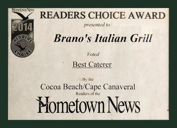 2014 Readers' choice award best caterer