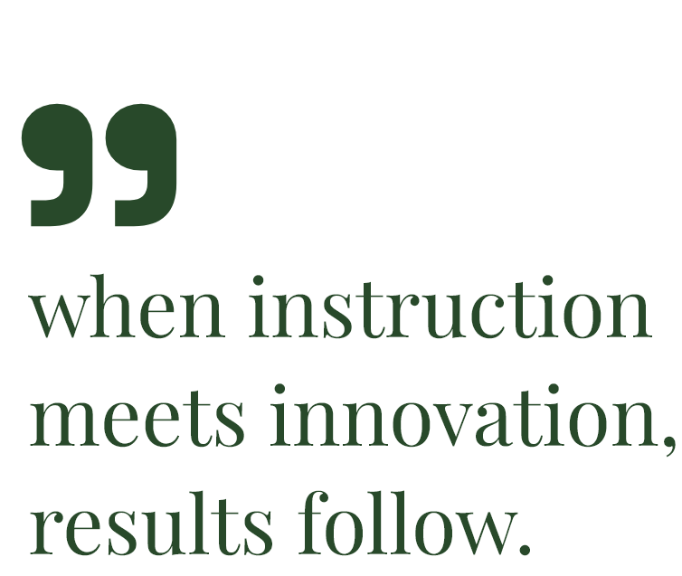 when instruction meets innovation, results follow.