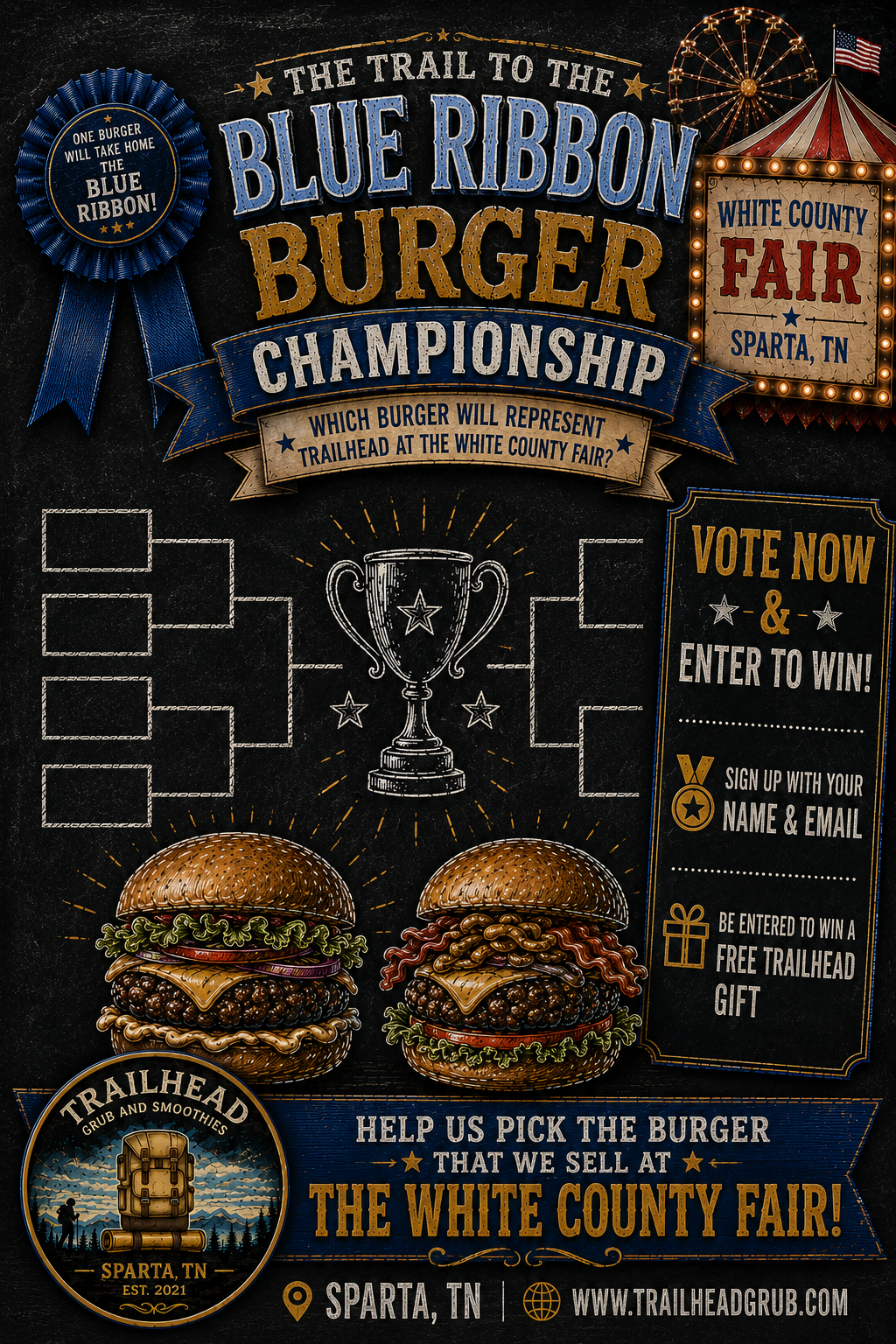 The trail to the blue ribbon burger championship