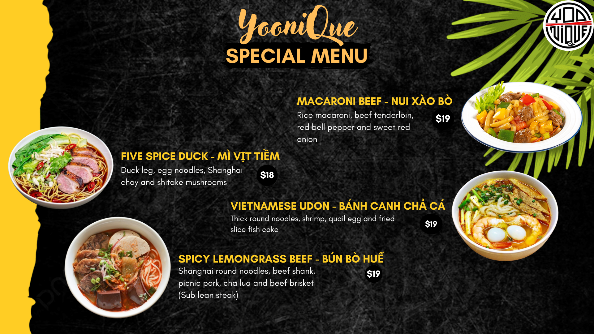 Special menu