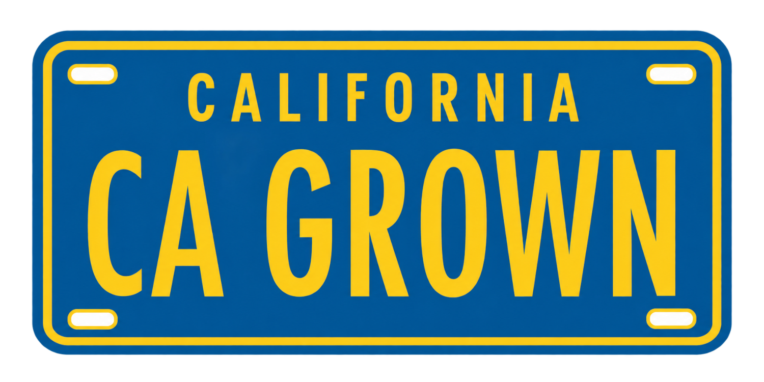 California CA GROWN promo