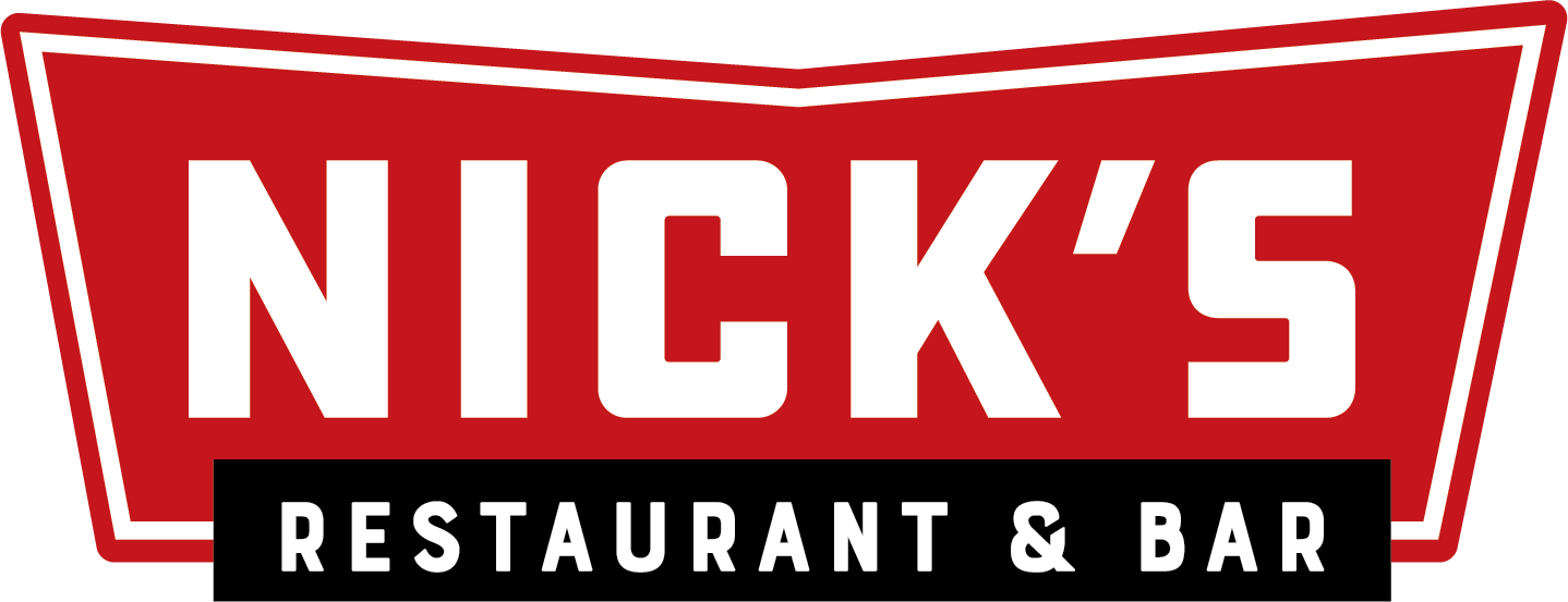 Nick's Restaurant and Bar logo scroll