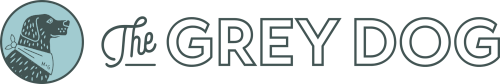 The Grey Dog logo scroll