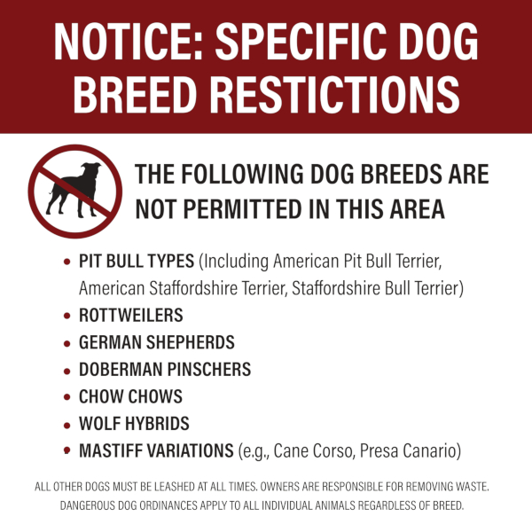 Dog breed restrictions