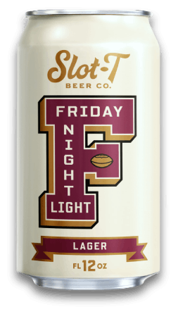 Friday night light beer can