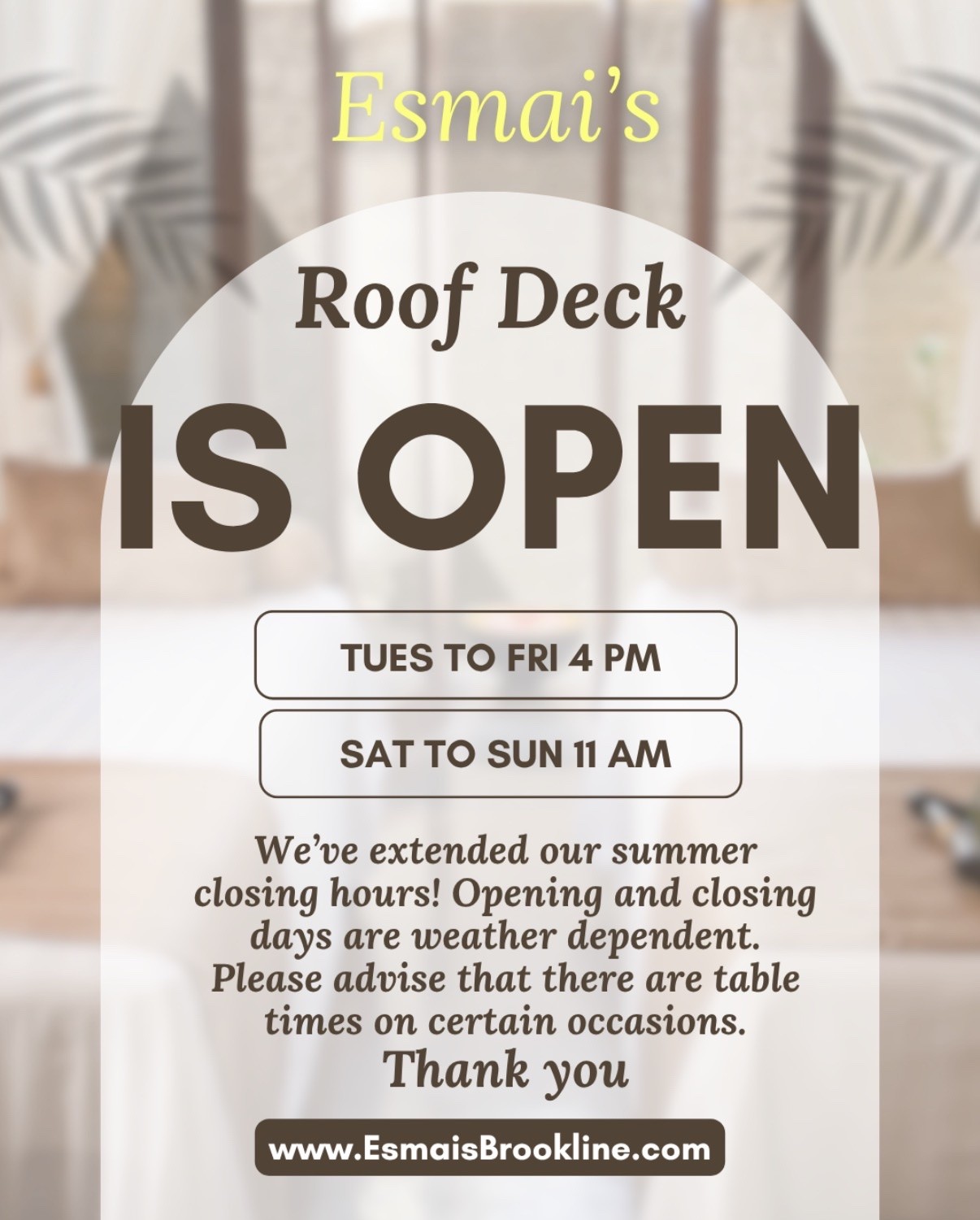 Roof Deck information