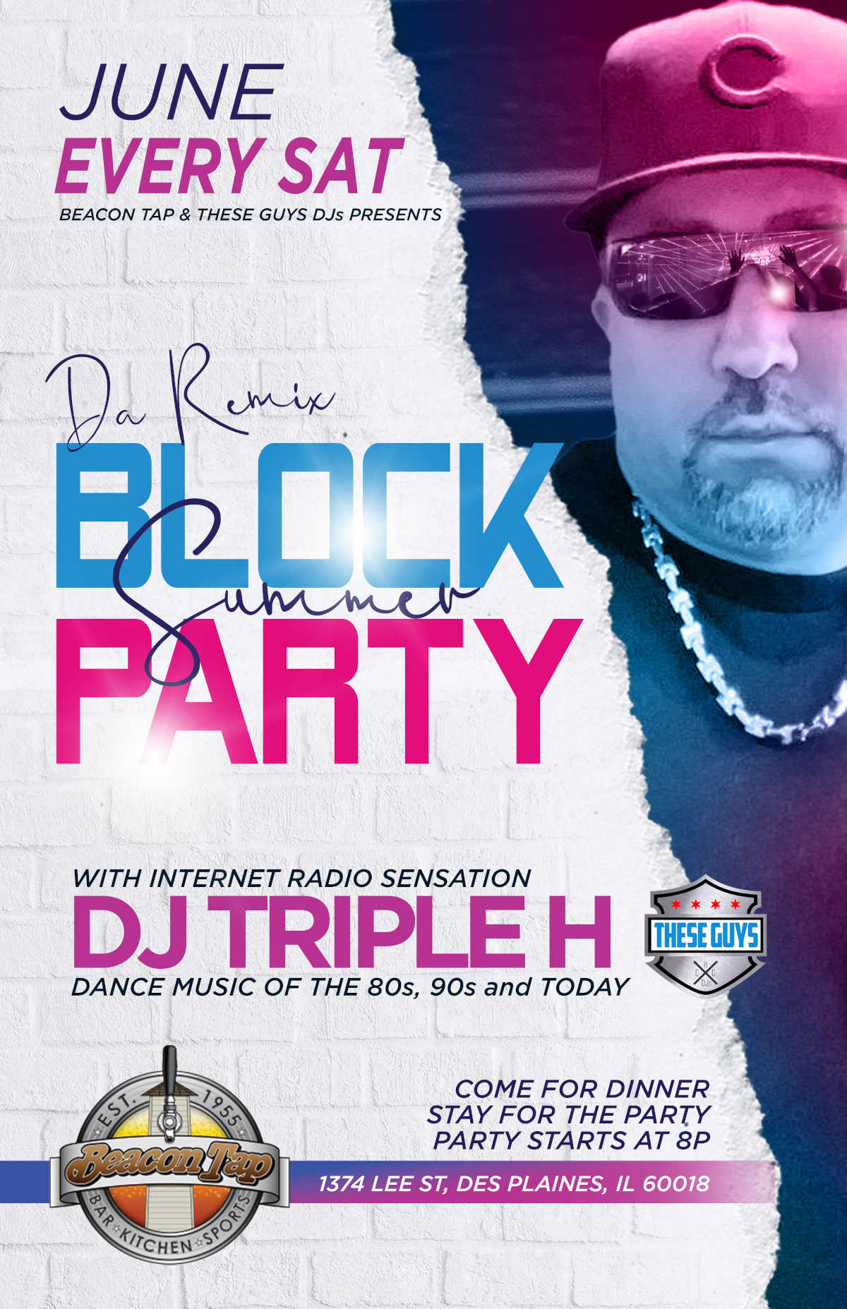 Block Party DJ Triple H flyer