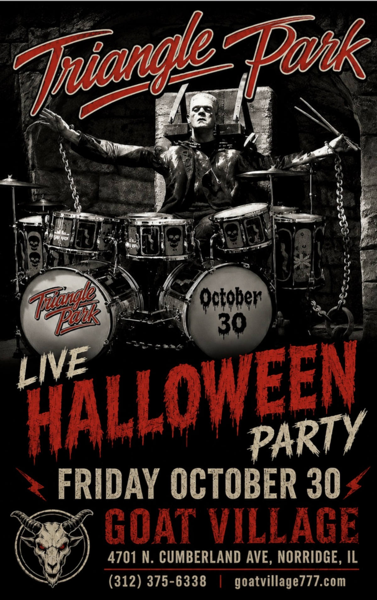 Triangle Park, Live Halloween party, Friday Oct 30